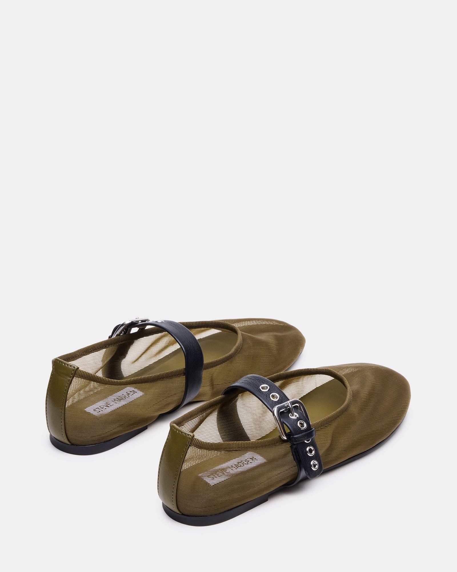 Top-down angle showing the elegant Mary Jane styling of womens flats