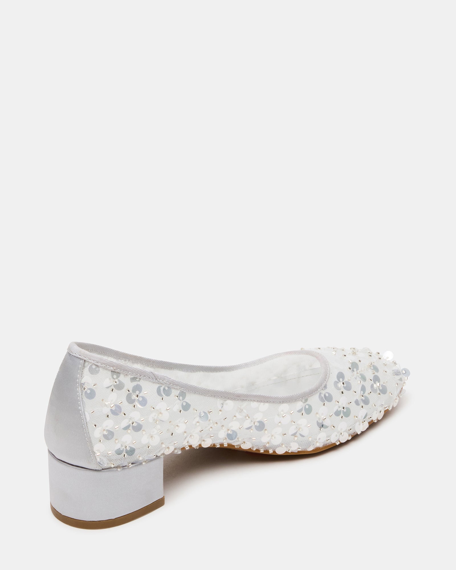 Close-up of the shiny sequins on the MOLLIE ballet flats
