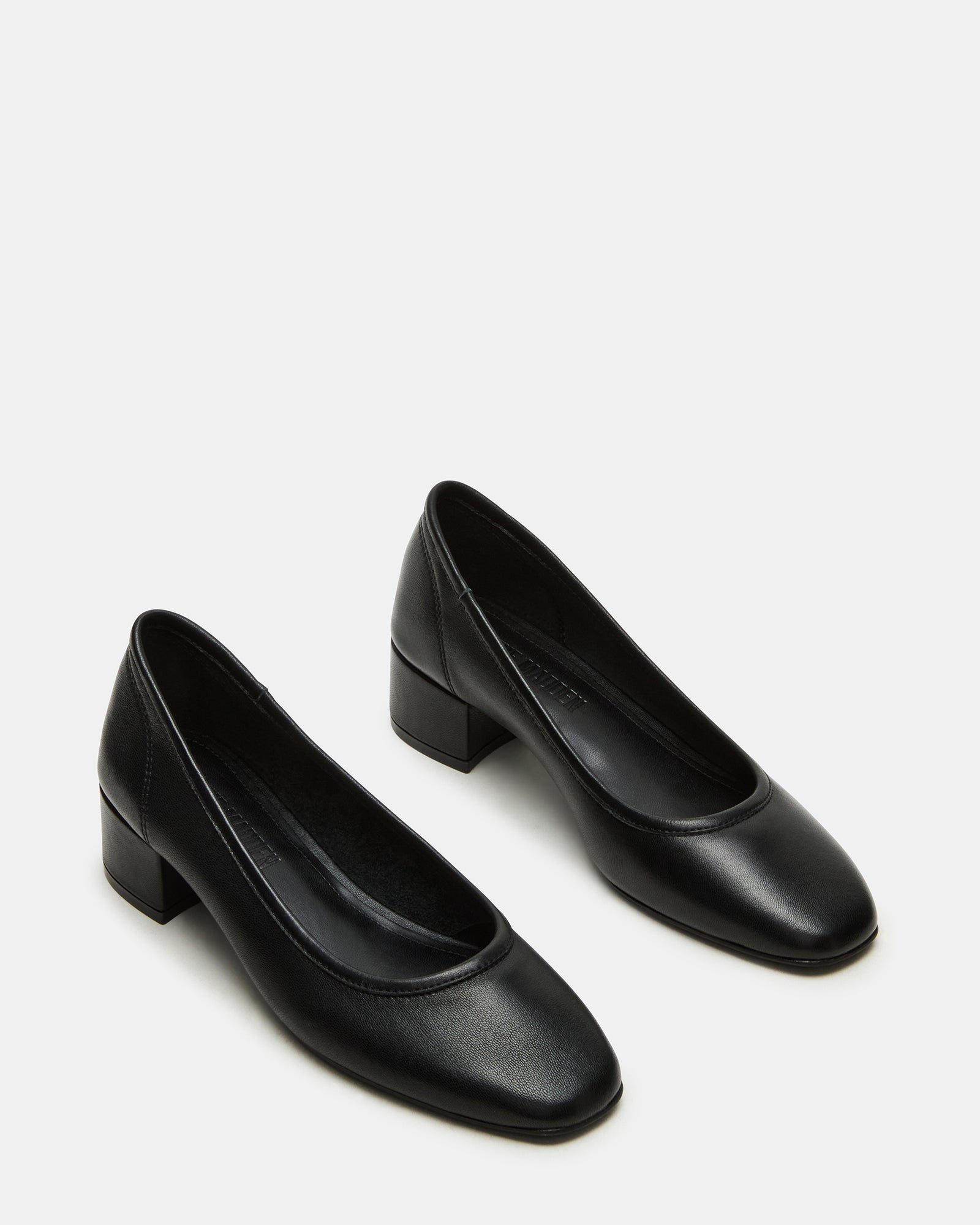 Top view of comfortable ballet flats with cushioned insole and textile lining