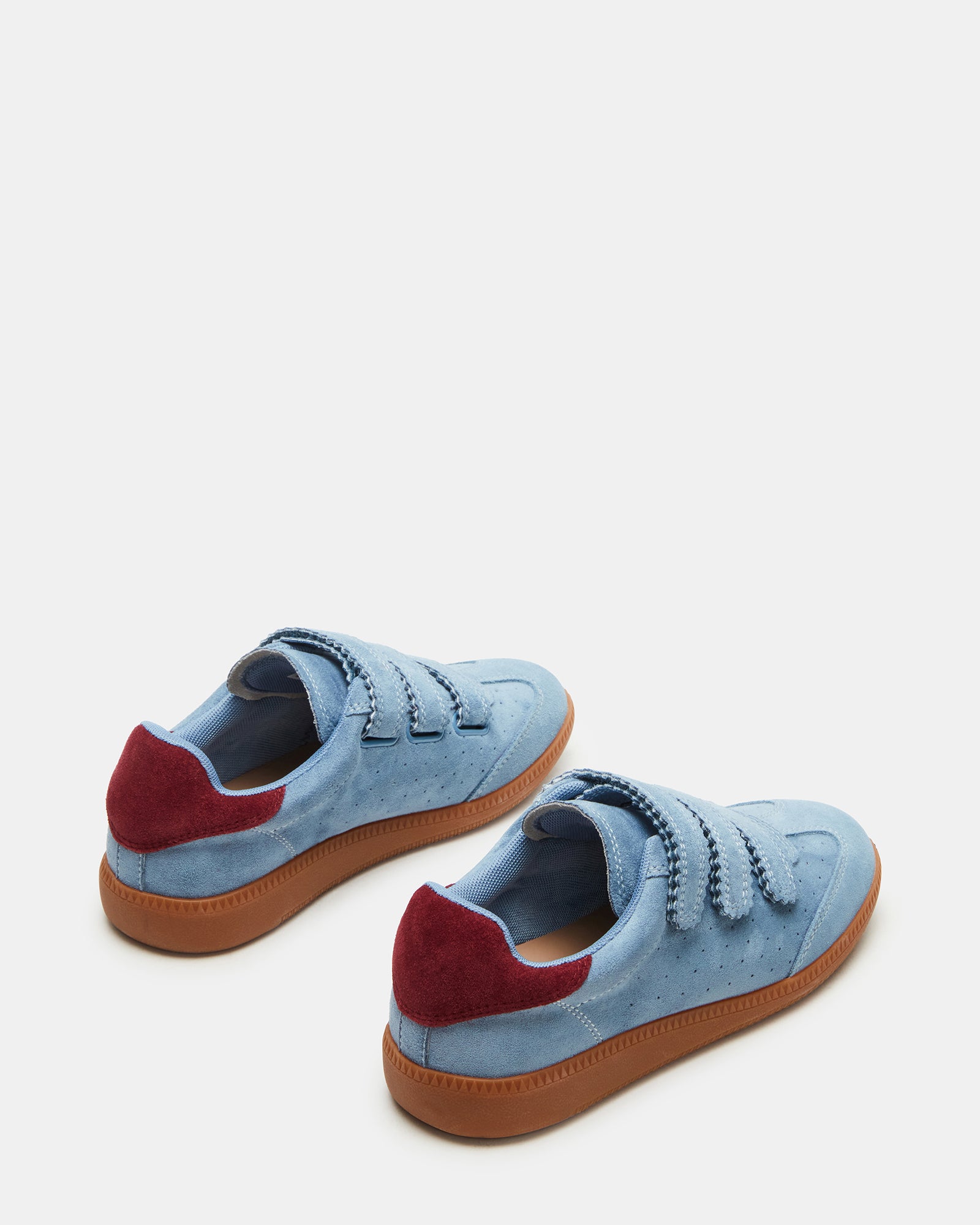 Top-down view of stylish Velcro womens sneakers highlighting comfort.