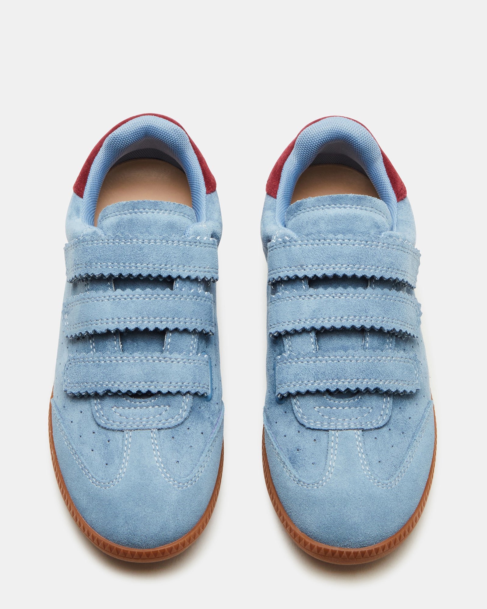Side view of Momentum Blue Multi Velcro Sneakers showing design and closure.