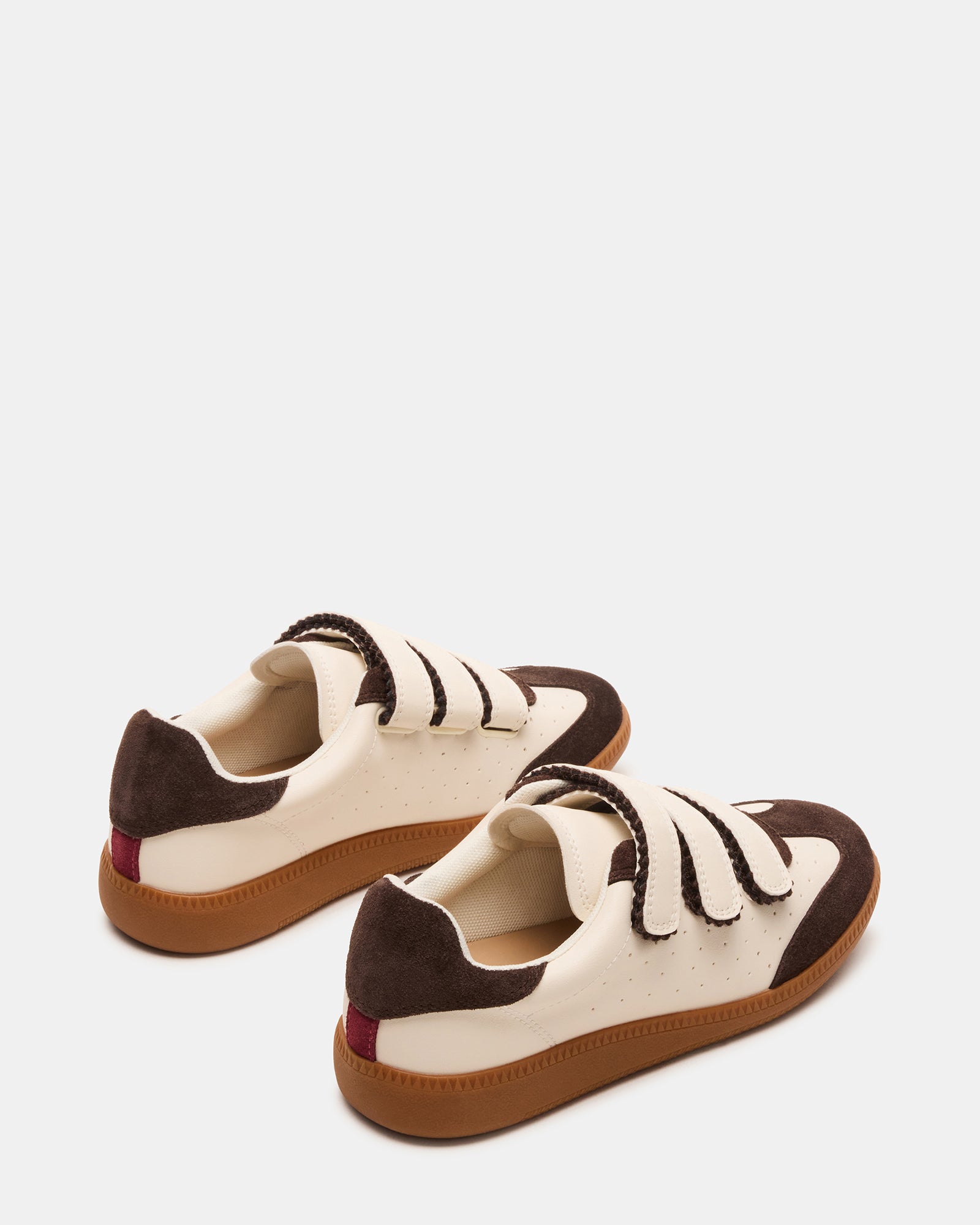 Close-up of the Velcro closure on these comfortable dress sneakers.