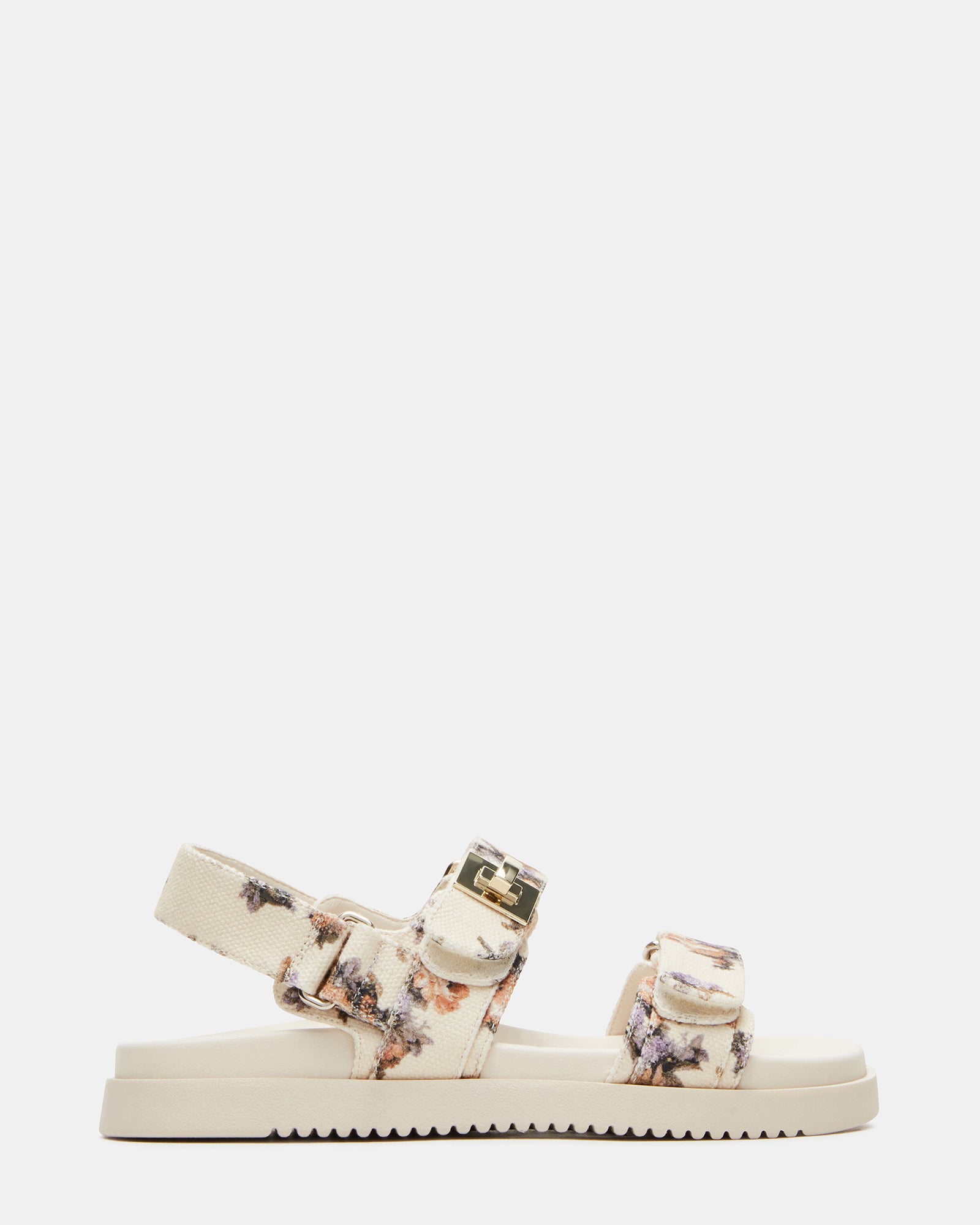 Mona Elevate Flatform Sandals in gold with adjustable straps.