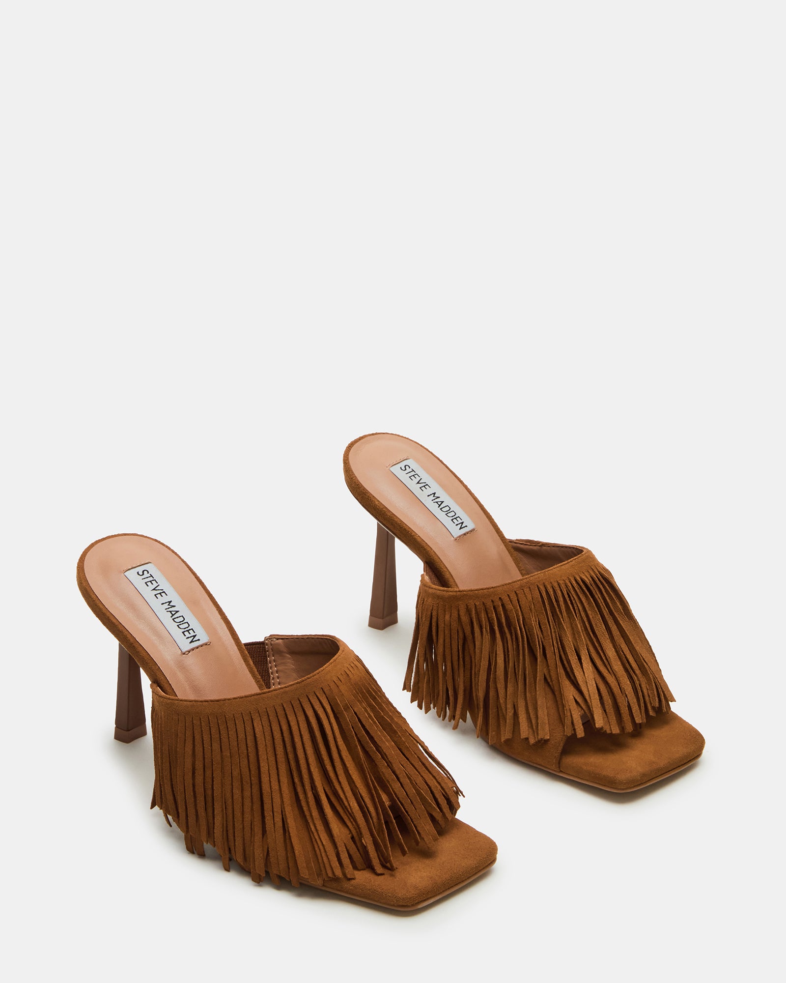 Top-down view highlighting the square toe and open design of Morina heels