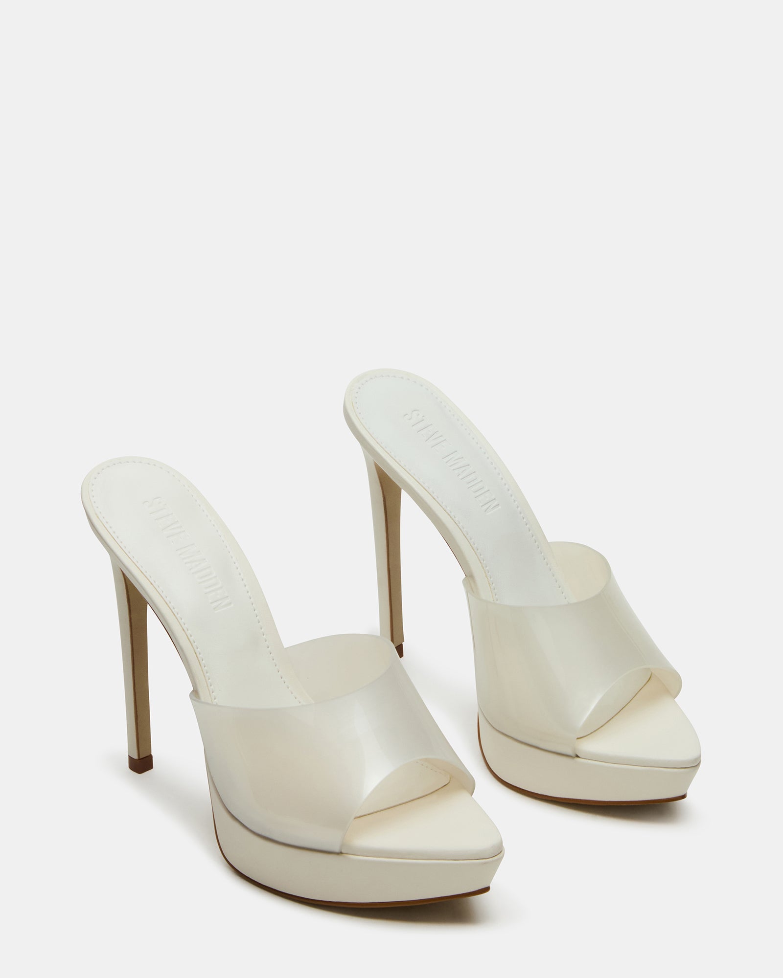 Close-up of the stiletto design highlighting elegance and comfort.