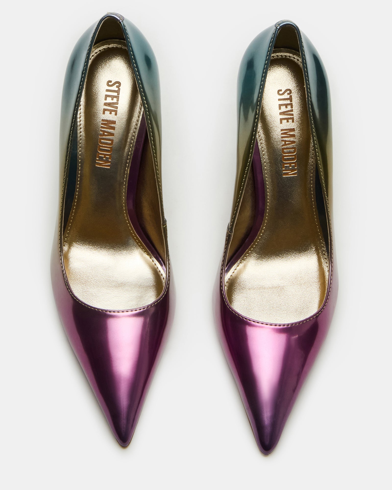 Side view of Noir stiletto heels highlighting the 4-inch heel and sleek design
