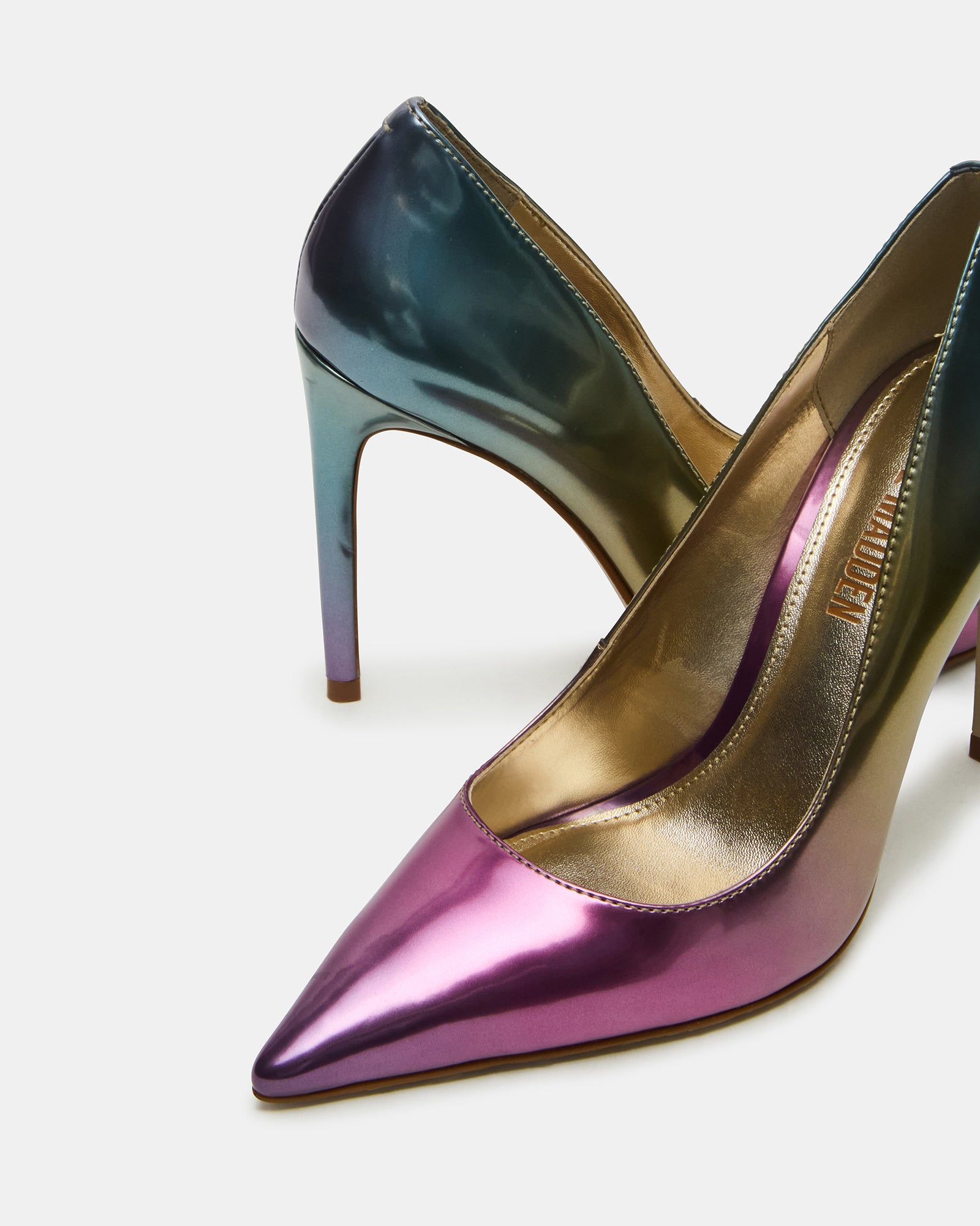 Woman wearing these platform stiletto heels with an evening dress