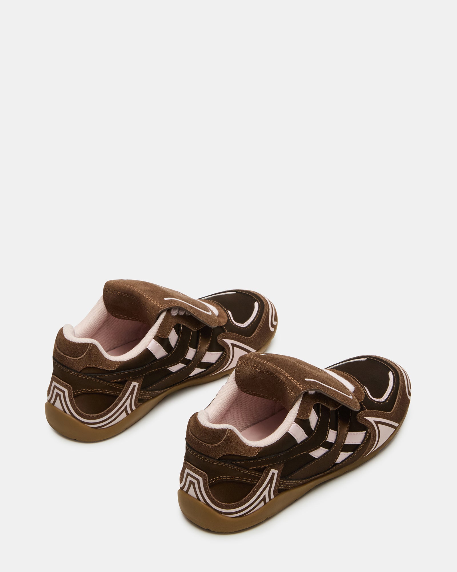 Close-up of textured suede and textile upper on mens casual shoes