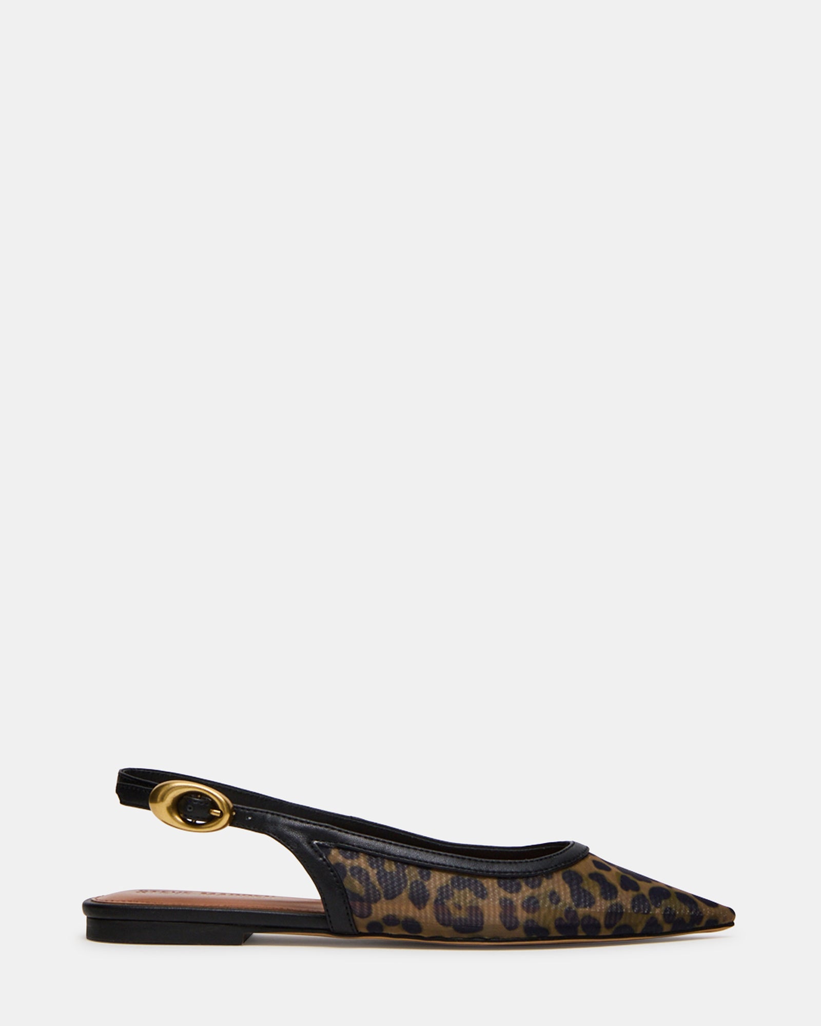 Black slingback flats styled with cropped trousers for a business casual look