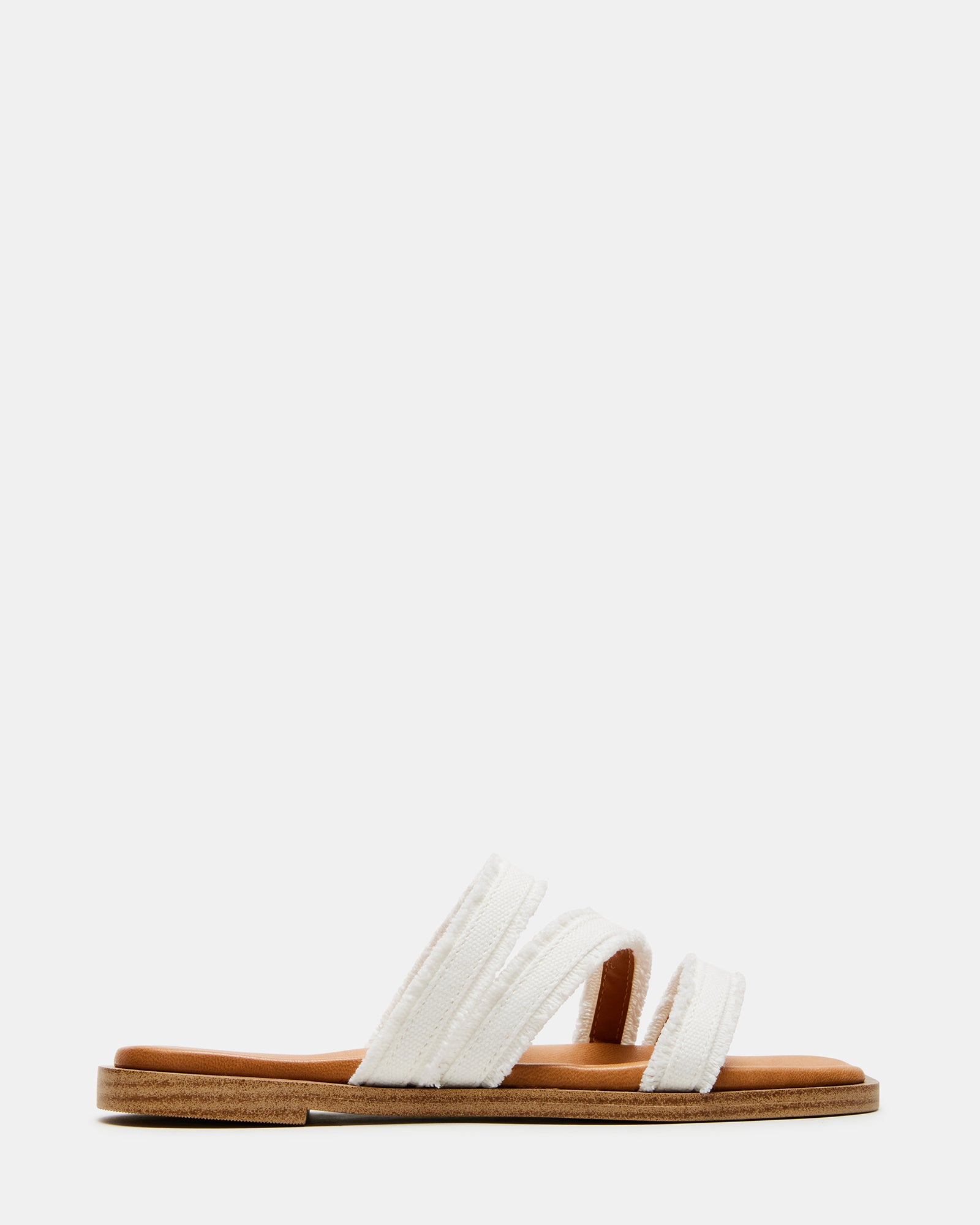 Parkley sandals paired with a summer dress, showing the square-toe design