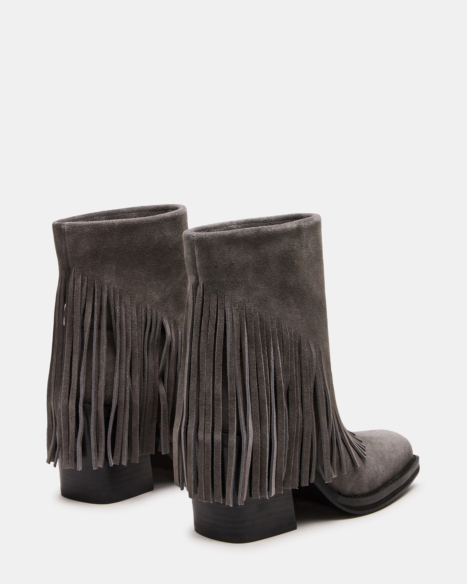 Pia booties showcasing chunky block heel and square toe