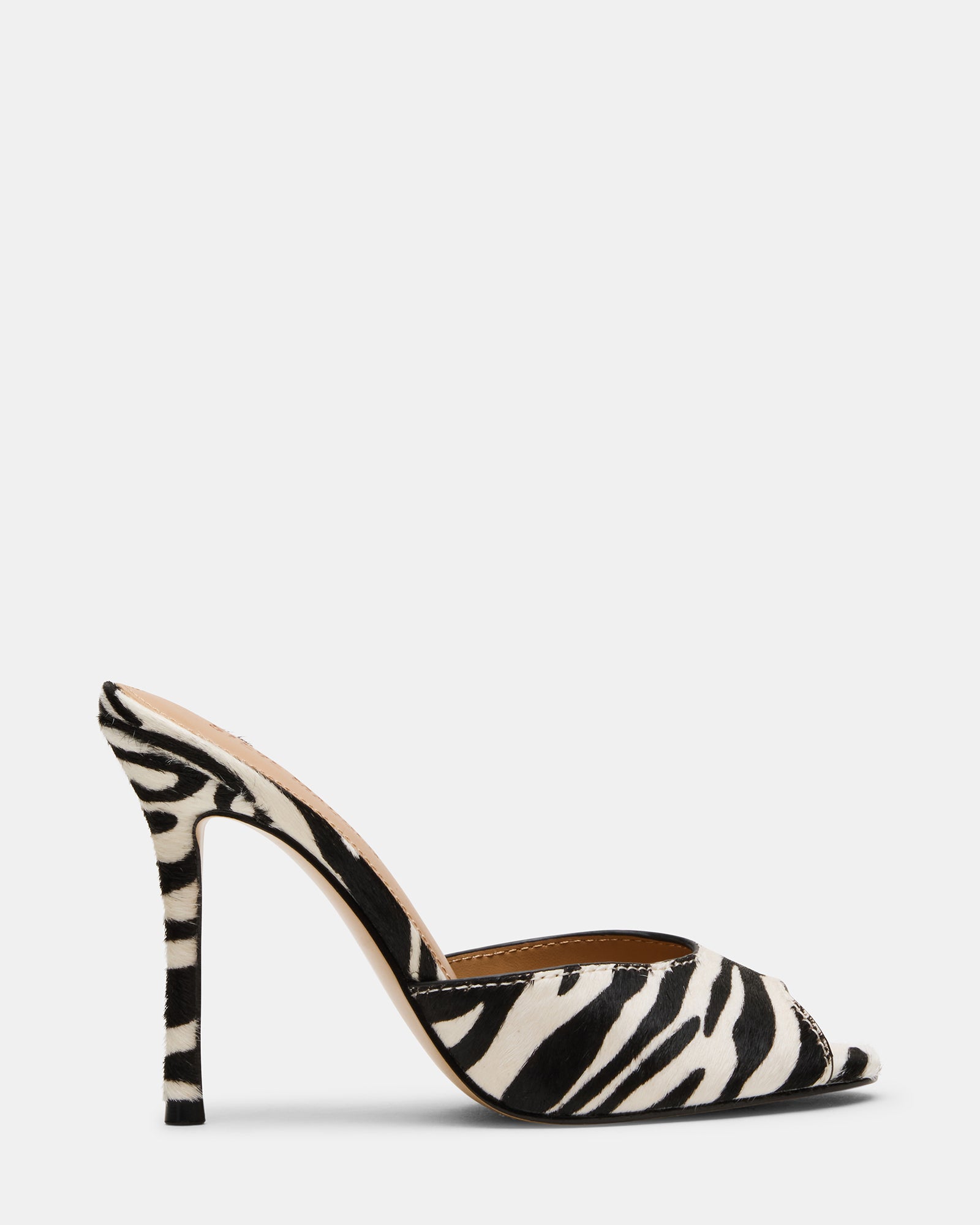 PRIYA sandals showcasing a slender stiletto heel and retro peep toe design.