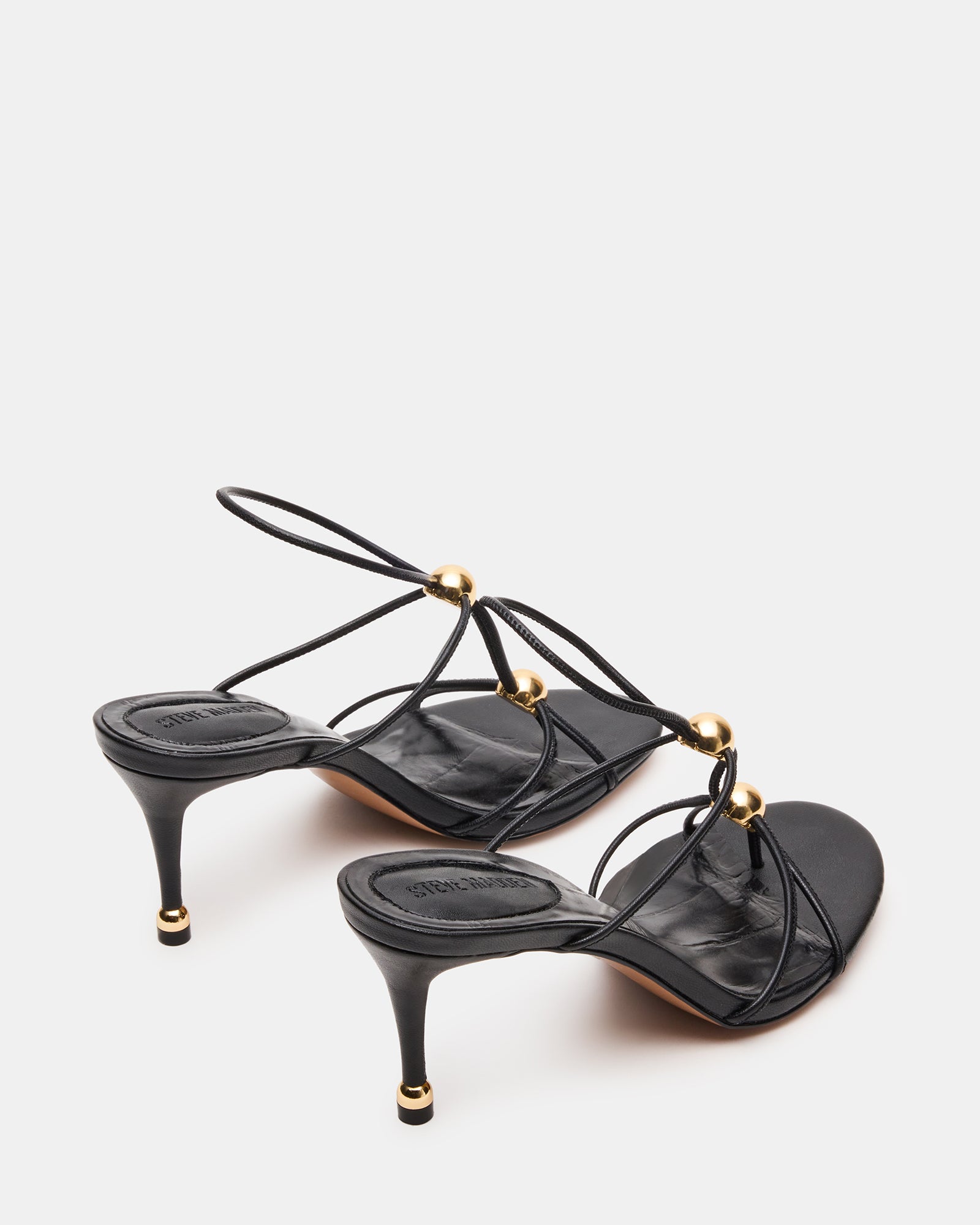 Ramos strappy stiletto sandals with elastic straps for easy wear.
