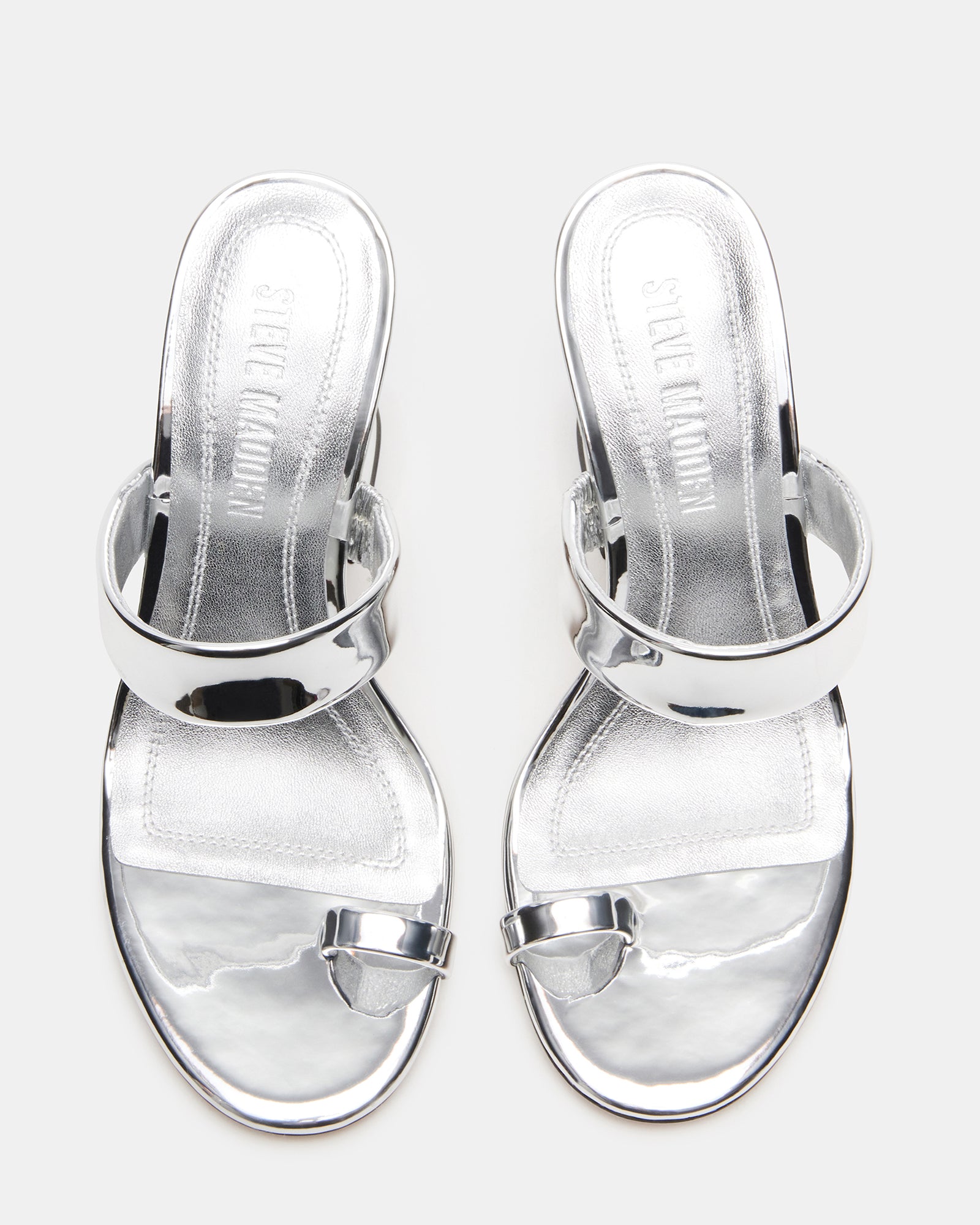 Front-facing angle showing the rounded toe of fashion heels