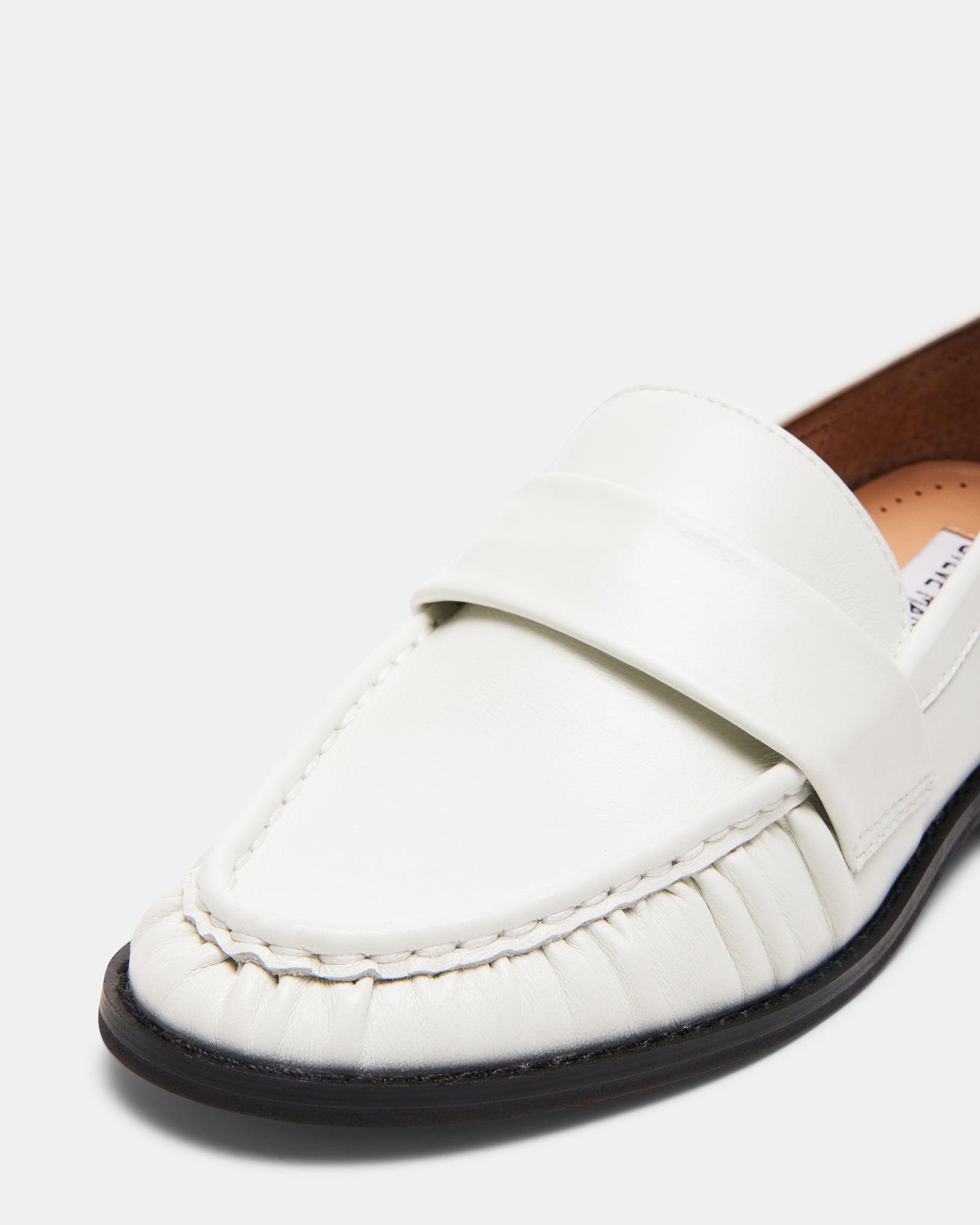 Side view of Ridley Ice Leather mens loafers showcasing sleek leather and stylish silhouette