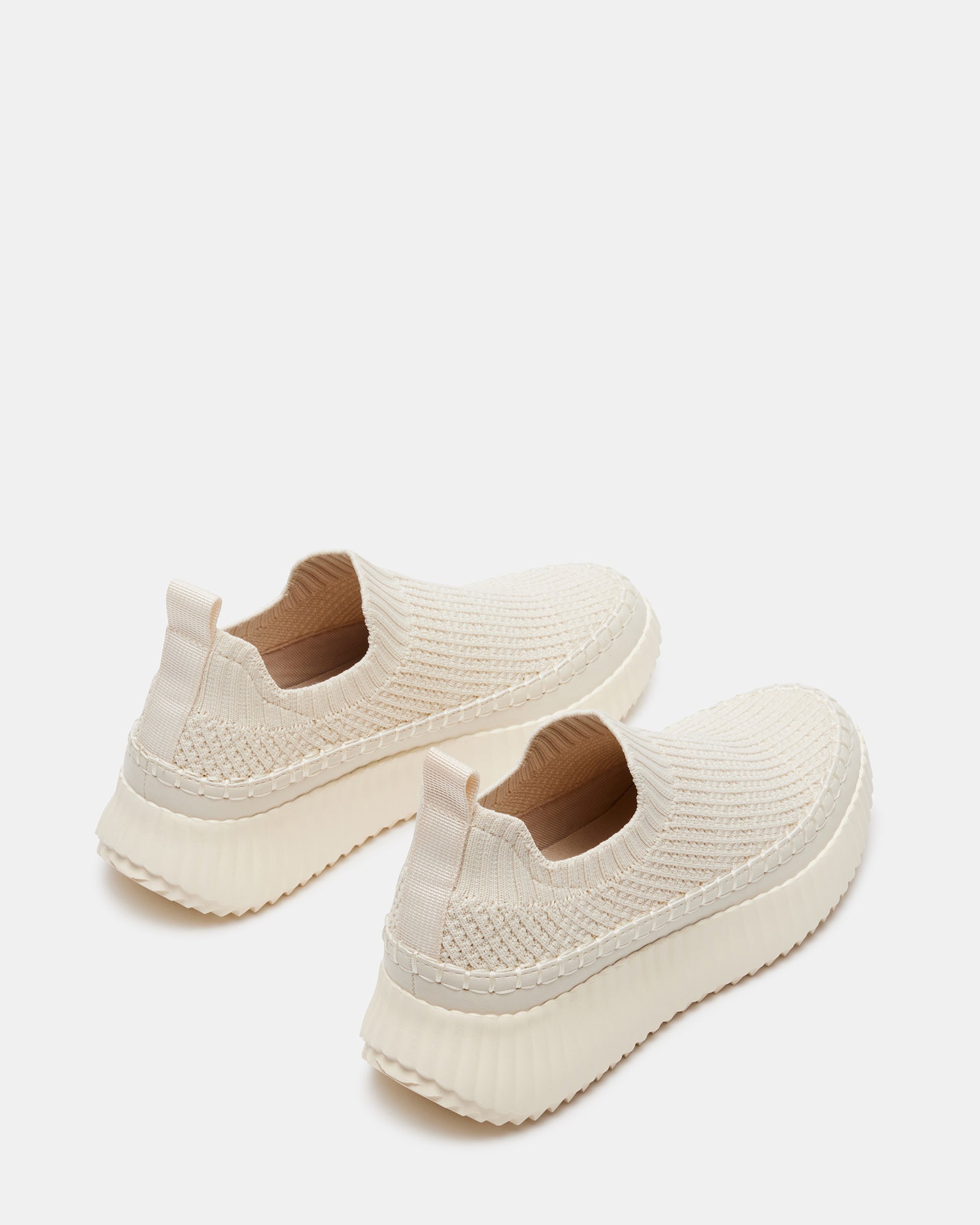 Back view showcasing the ridged platform sole of mens slip on sneakers.