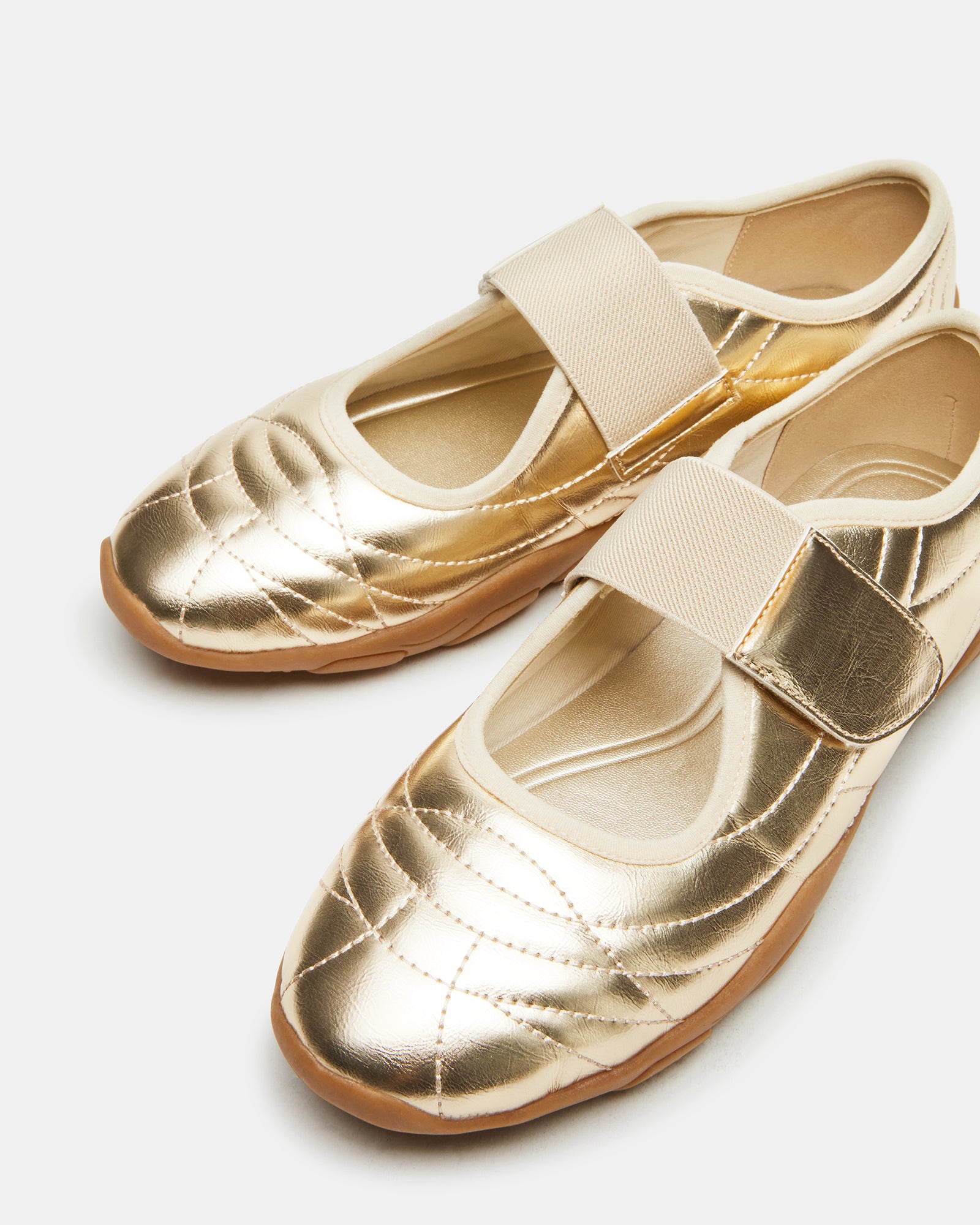 Side view of SCOOTER Luxe vegan Mary Jane sneakers with Velcro strap