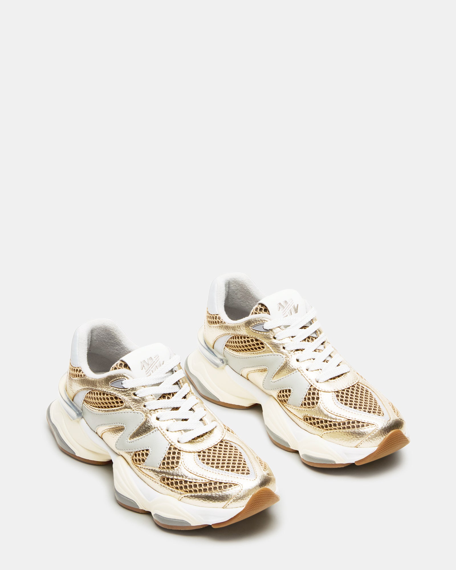 Close-up of faux suede texture and textile lining inside the sneaker