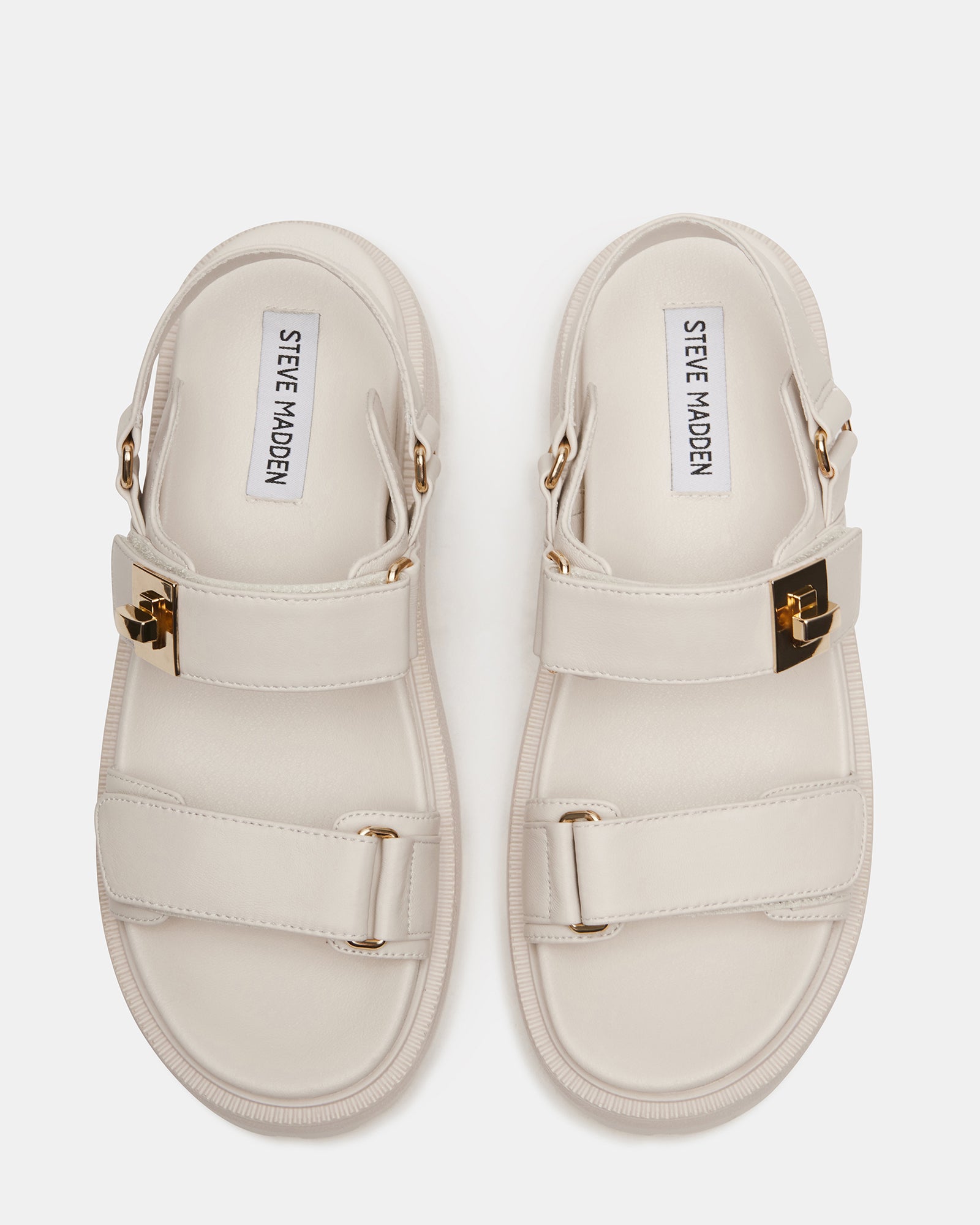 SUPERMONA black platform sandals styled with casual denim
