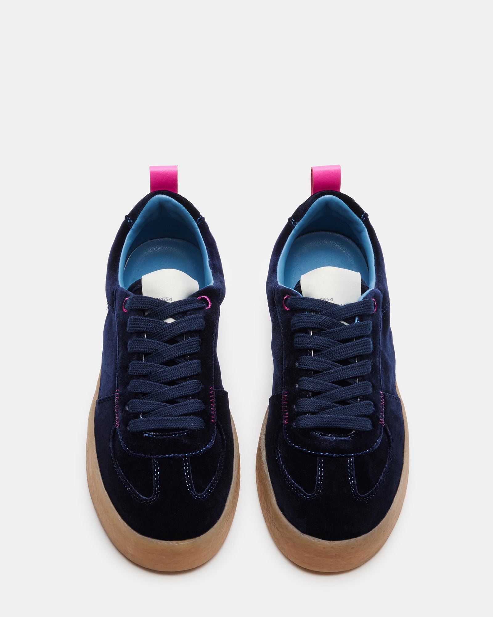 Close-up of Tucker low top sneakers highlighting lace-up design.