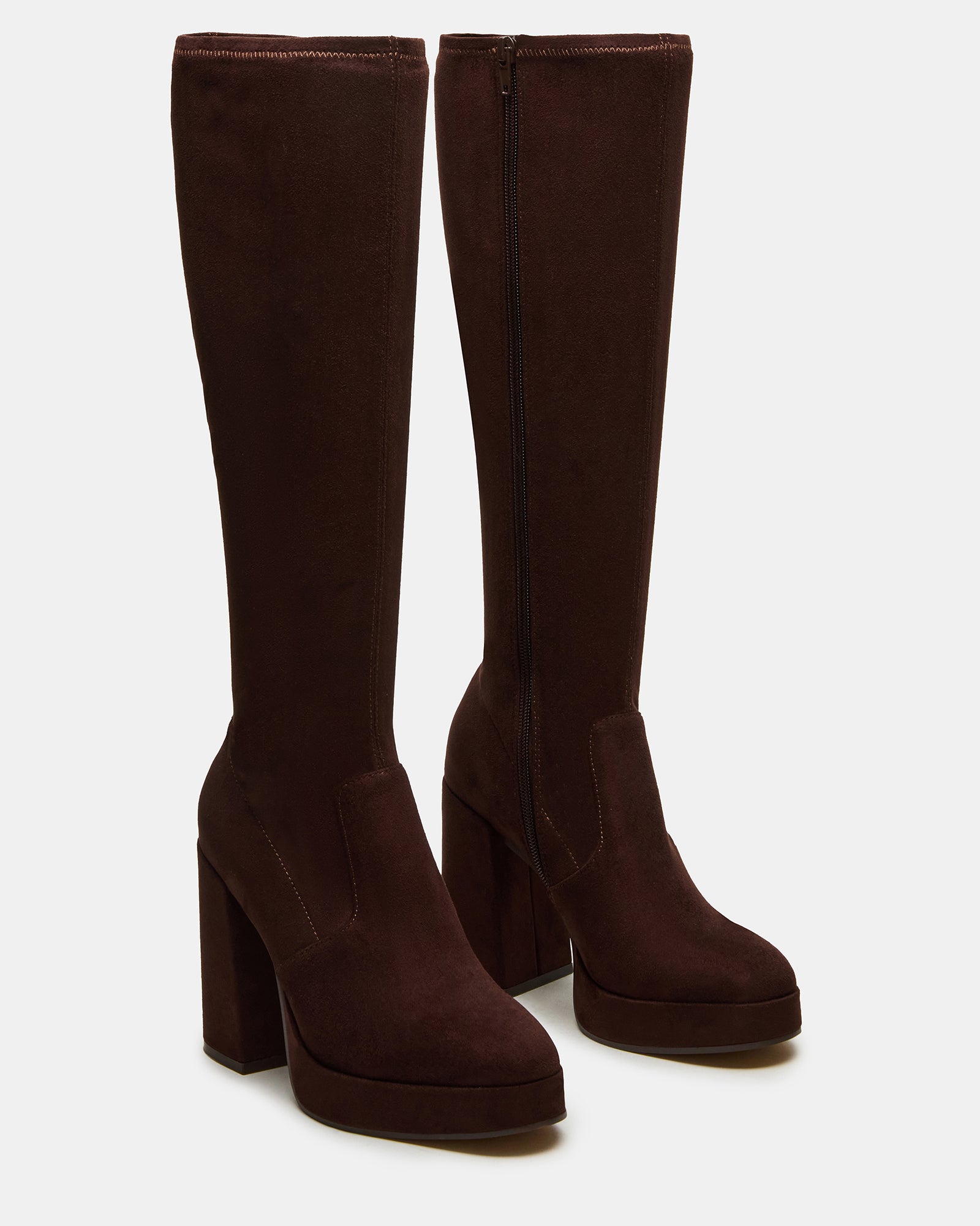 Close-up of the zipper detail on TWAIN knee-high boots