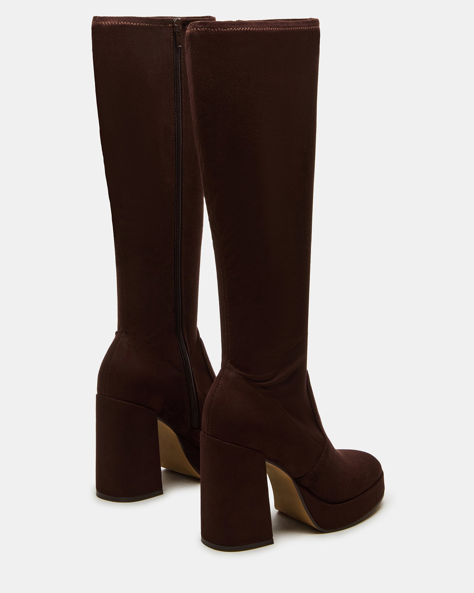 Close-up of the zipper detail on TWAIN knee-high boots