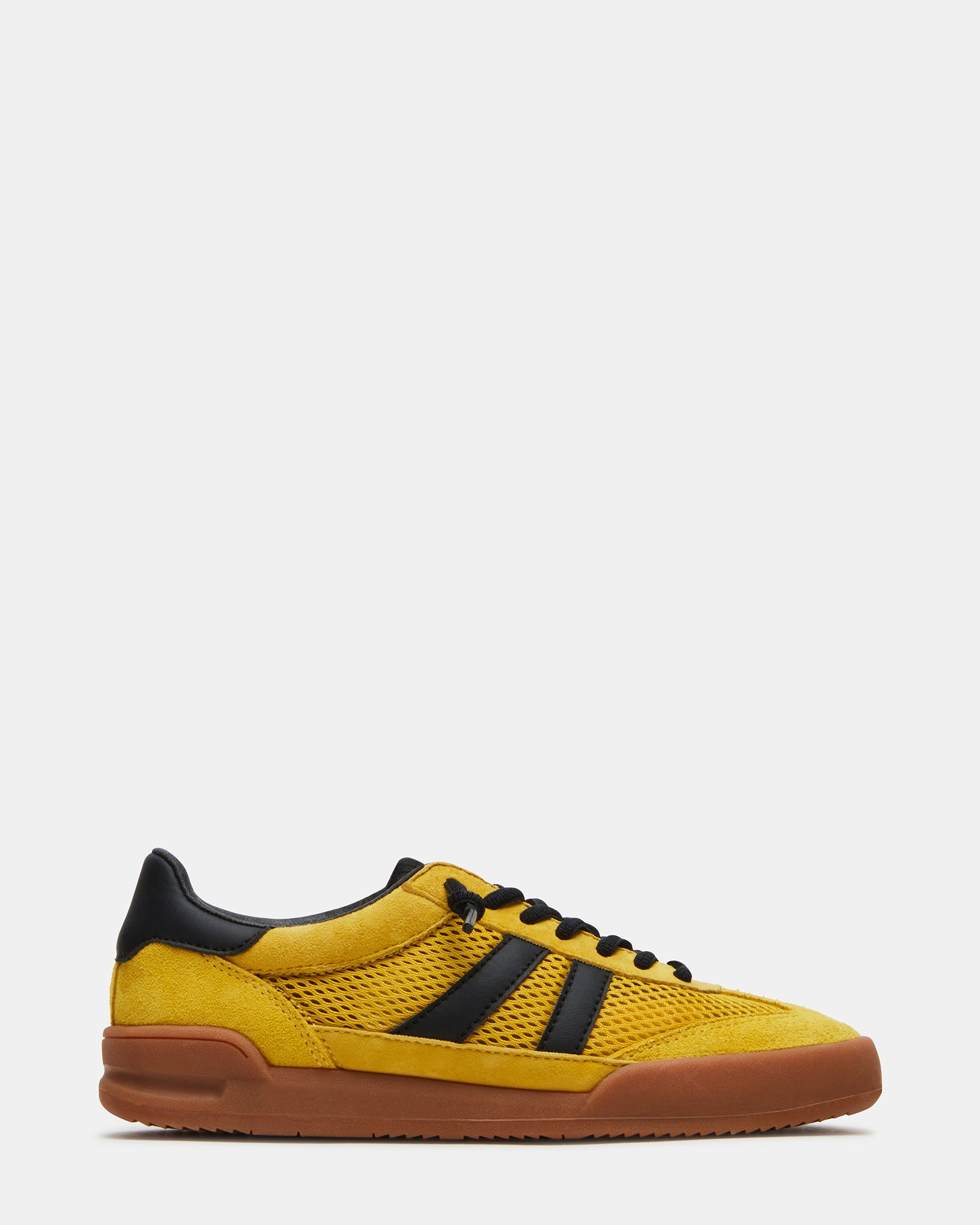 Side view of Verdict Edge sneakers showcasing black/yellow accents and low-top design