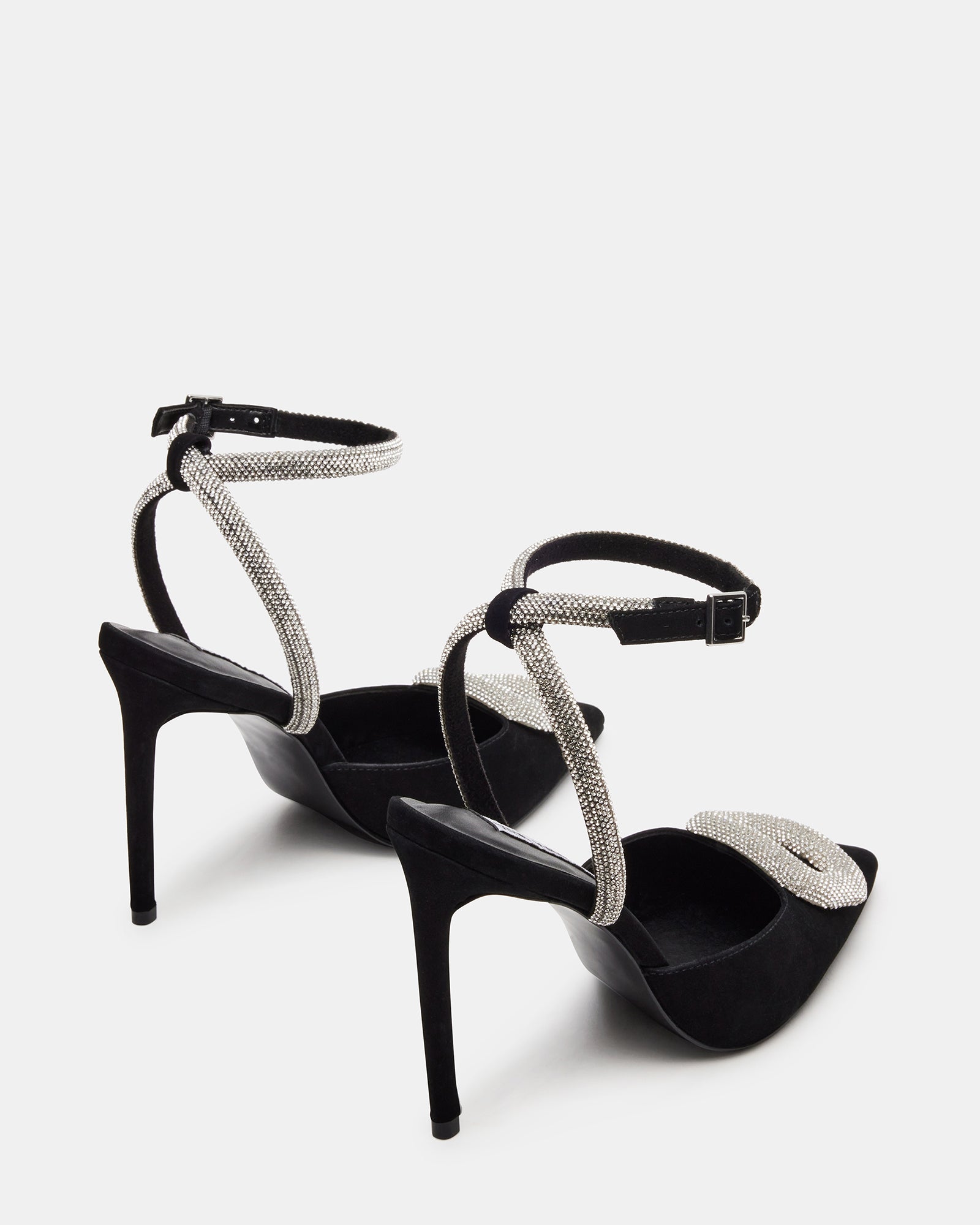 Fashionable black evening shoes with sleek stiletto heel suitable for formal occasions
