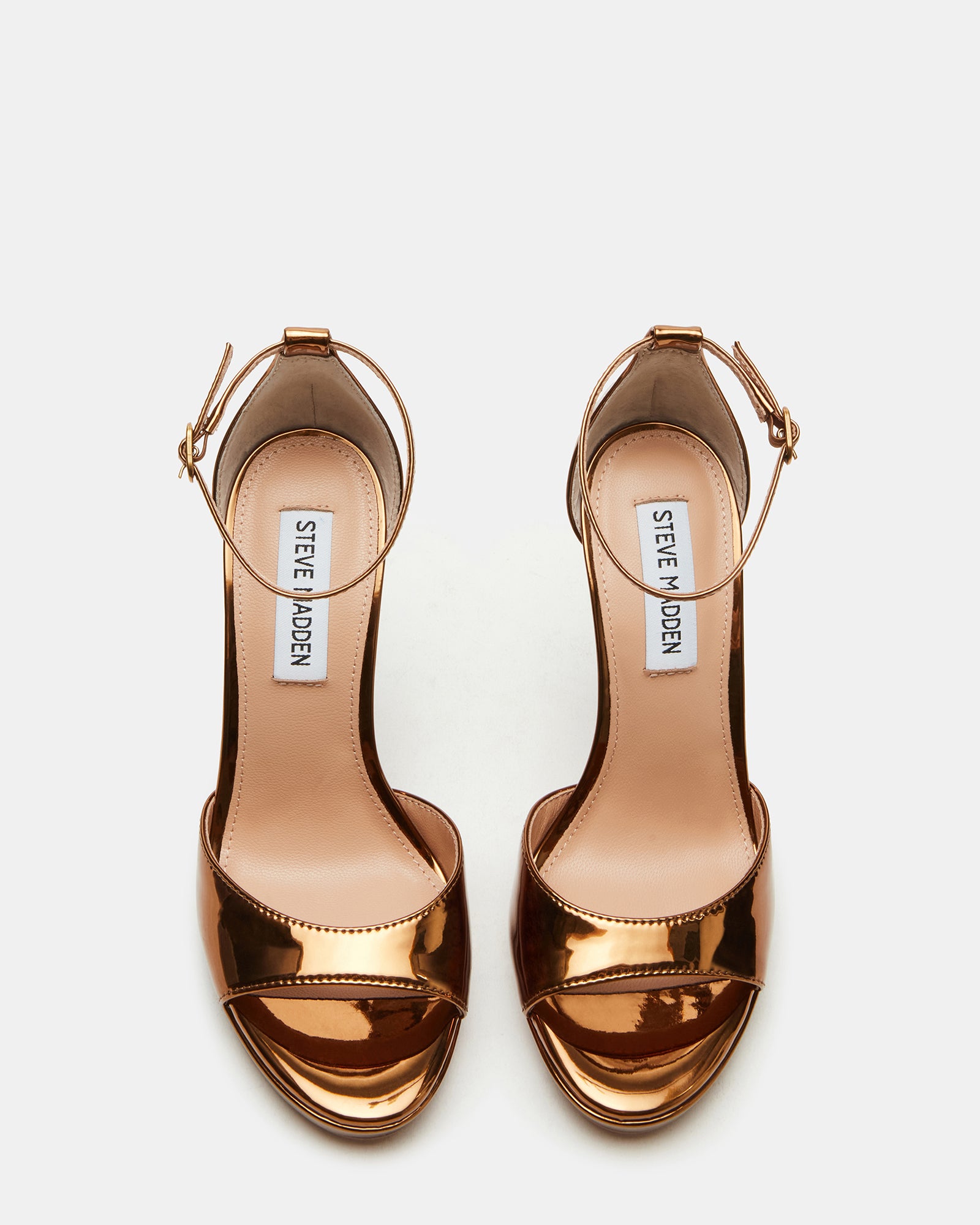 Close-up of high heels straps ankle showing secure buckle and sleek finish