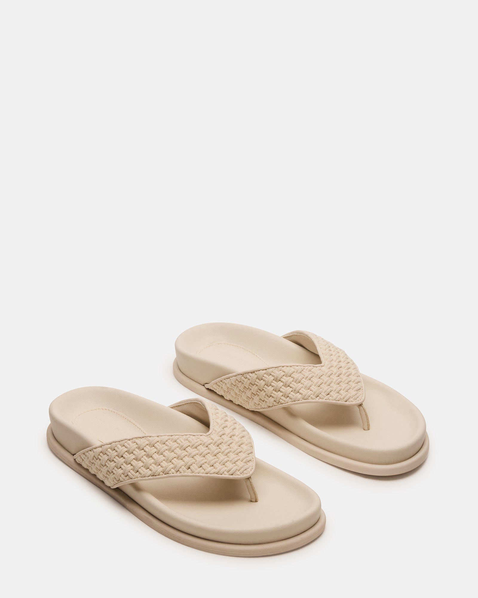 Side view of the womens platform sandals highlighting the 1-inch heel and synthetic sole