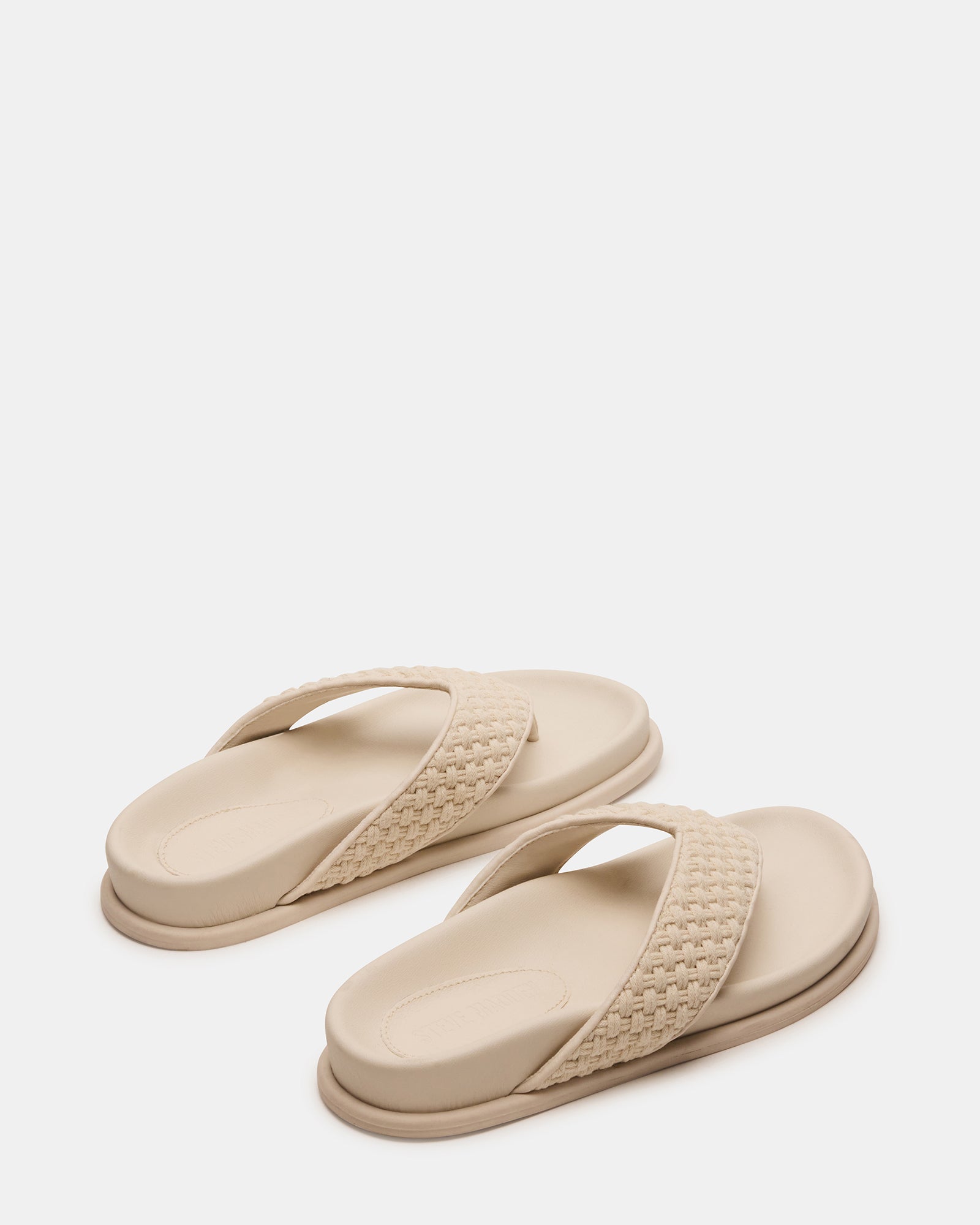 Side view of the womens platform sandals highlighting the 1-inch heel and synthetic sole